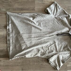 Express Light Gray Half-Zip Polo Shirt